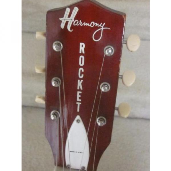 Harmony guitar martin Rocket-1966, acoustic guitar strings martin three martin acoustic strings pickups,red, martin everything martin acoustic guitars works,great guitar!!! #5 image