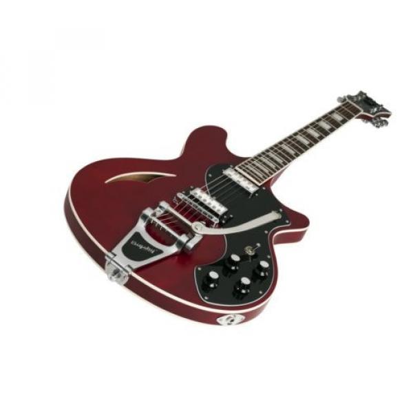 Schecter acoustic guitar martin T martin guitars S/H-1B martin acoustic guitar See martin guitar strings acoustic Thru martin d45 Cherry Pearl STCP NEW Semi-Hollow Guitar with Bigsby #2 image