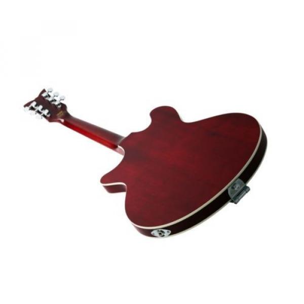 Schecter acoustic guitar martin T martin guitars S/H-1B martin acoustic guitar See martin guitar strings acoustic Thru martin d45 Cherry Pearl STCP NEW Semi-Hollow Guitar with Bigsby #3 image