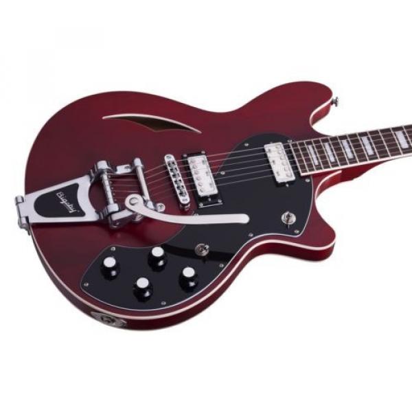 Schecter acoustic guitar martin T martin guitars S/H-1B martin acoustic guitar See martin guitar strings acoustic Thru martin d45 Cherry Pearl STCP NEW Semi-Hollow Guitar with Bigsby #4 image