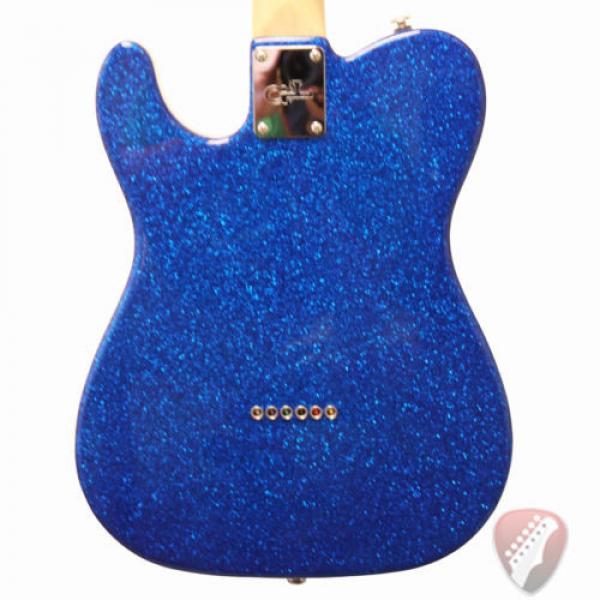 New! martin acoustic guitar G&amp;L martin guitar strings USA martin guitars ASAT guitar strings martin Classic martin guitars acoustic Semi-Hollow Electric Guitar in Blue Metal Flake #5 image