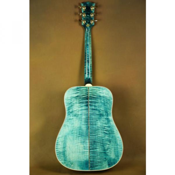 Gibson martin d45 Doves dreadnought acoustic guitar in martin guitar accessories Flight martin acoustic guitars Trans martin guitar case Blue Custom Acoustic Guitar #3 image