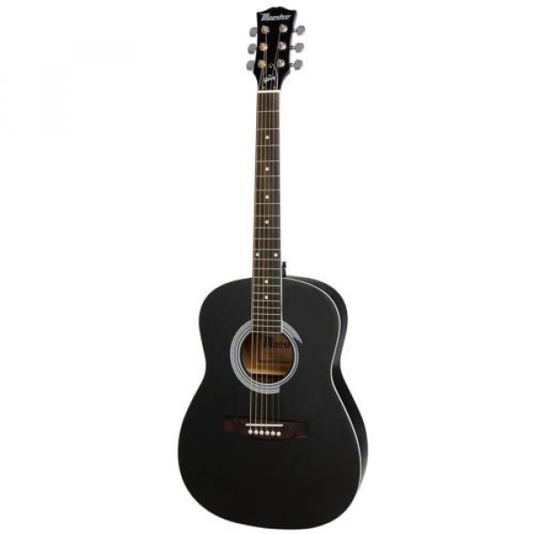 Gibson acoustic guitar strings martin Maestro guitar strings martin 38&#034; dreadnought acoustic guitar Parlor martin Size martin guitars acoustic Acoustic Guitar, Ebony, with Accessories #2 image