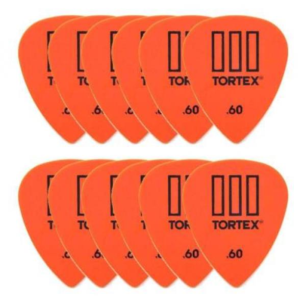 Jim martin guitar strings acoustic medium Dunlop martin guitar Tortex martin guitar strings III martin Guitar martin guitar accessories Picks .60mm Orange Player Pack of 12 462P60 #2 image