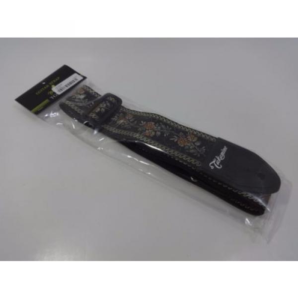 Takamine martin guitar strings acoustic medium TGS-6 martin guitar BL martin guitar strings Black martin guitars Floral martin Guitar Strap Made in Japan Japanese Brand New F/S #1 image