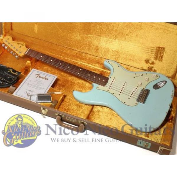 Fender martin acoustic strings 2008 martin strings acoustic &#039;60 martin guitars acoustic Stratocaster guitar martin Relic martin d45 (Daphne Blue) Electric Guitar Free Shipping #2 image