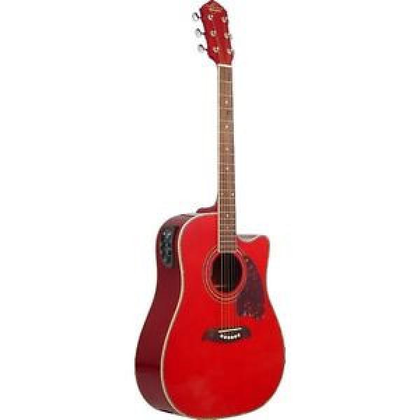 Oscar martin acoustic guitar Schmidt martin guitar accessories OG2CE martin acoustic guitars Dreadnought guitar martin Cutaway martin strings acoustic Beginner Acoustic Electric Guitar Red #1 image