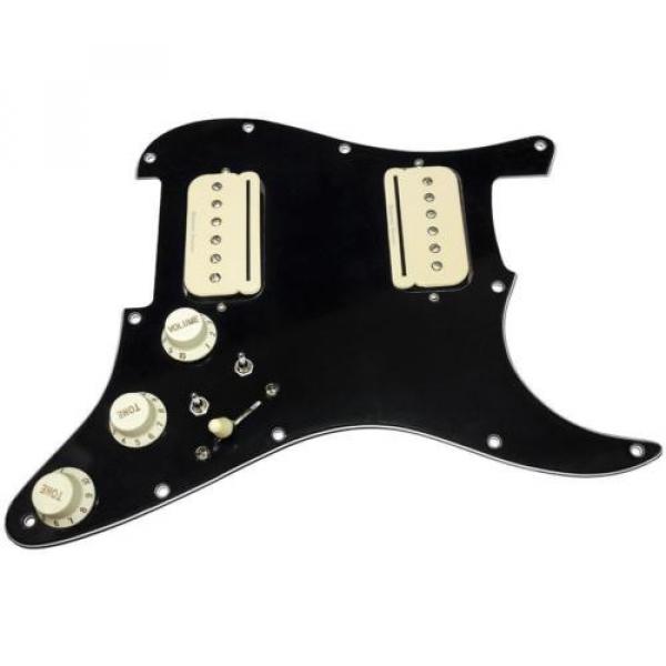 HDCustom martin guitar strings acoustic medium Loaded dreadnought acoustic guitar Strat martin guitars Pickguard, martin guitar strings Splittable acoustic guitar strings martin Seymour Duncan P-Rails, Black/Cream #1 image