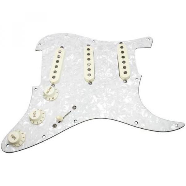 Loaded acoustic guitar martin Strat martin strings acoustic Pickguard guitar strings martin w martin guitar accessories Seymour acoustic guitar strings martin Duncan SSL-2 Pickups, Blender, White Pearl/CR #1 image