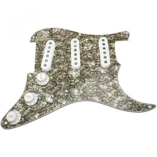 Loaded martin guitars acoustic Strat martin guitar case Pickguard martin acoustic guitar strings w martin d45 Seymour dreadnought acoustic guitar Duncan SSL-2 Pickups, Blender, Snakeskin/White #1 image